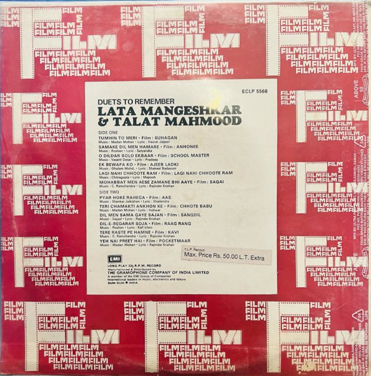 Duets to Remember: Lata Mangeshkar & Talat Mehmood (Used) -- 1978