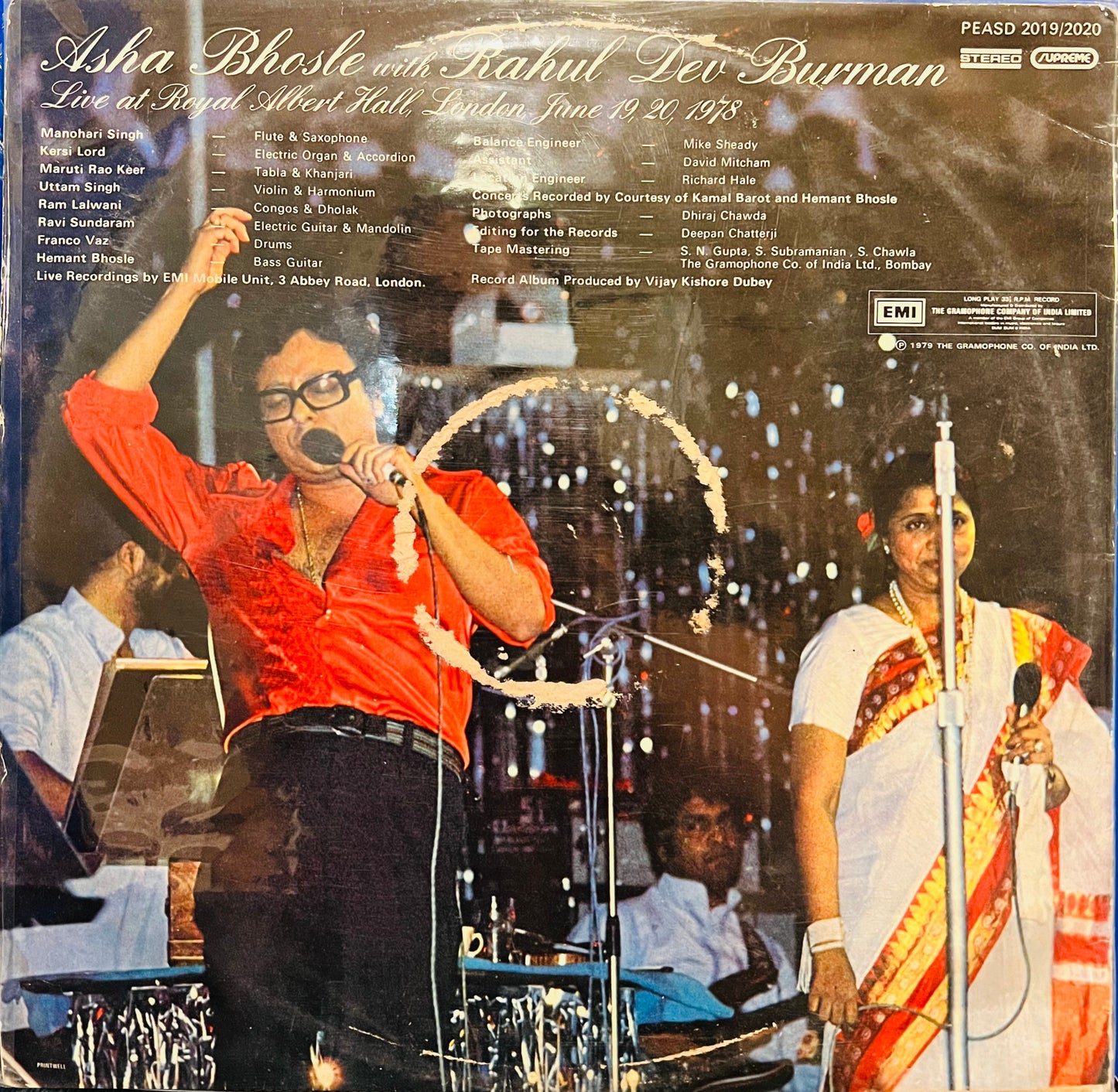 Asha Bhosle: Live at Royal Albert Hall London with Rahul Dev Burman (Used) -- 1979